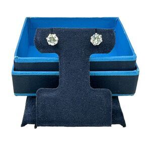 Sky Blue Topaz Stud Earrings | 925 Sterling Silver | 2 CTW